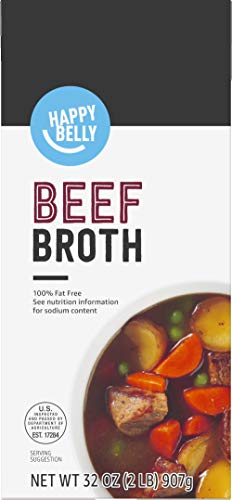 Amazon brand - Happy Belly Beef Broth, 32 Ounce