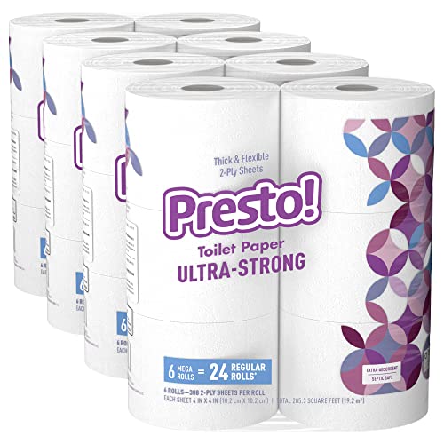 Amazon Presto! Ultra-Strong Toilet Paper - 24 Rolls