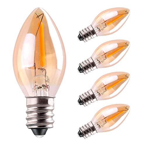 Amber Glow LED Candelabra Bulbs