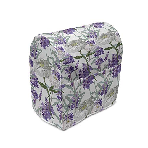 Lavender and Peony Field Botanical Mixer Cover, 6-8 Quarts, Purple Green