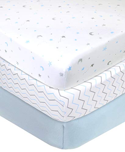 ABC 3 Pack Cotton Jersey Knit Fitted Crib Sheet