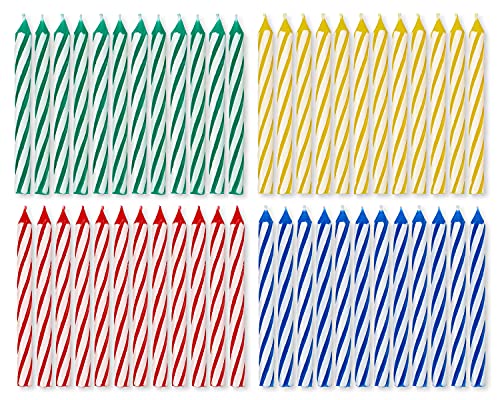 American Greetings Birthday Candles - Multicolored Spiral (48-Count)