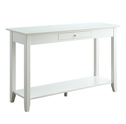 American Heritage Console Table with Drawer, White