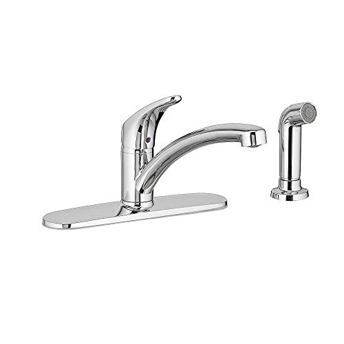 Colony Pro Single-Handle Kitchen Faucet with Side Spray, Polished Chrome