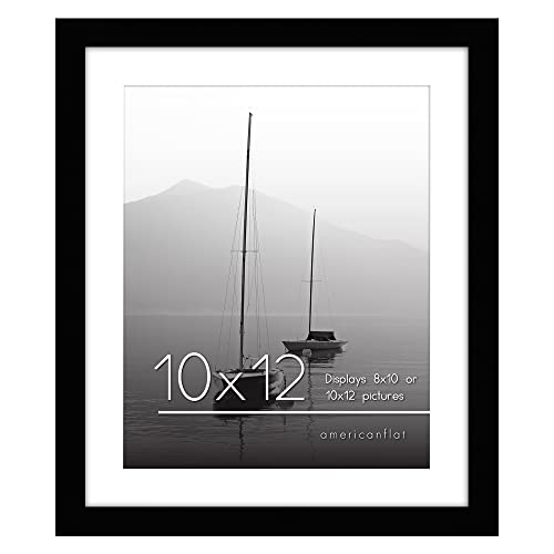 Americanflat 10x12 Black Picture Frame - Dual Format Display