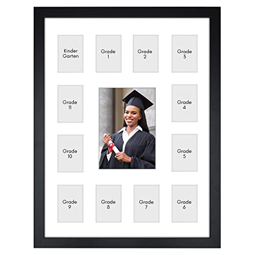 Americanflat 15x20 School Picture Frame - Display 13 School Photos from Each Year