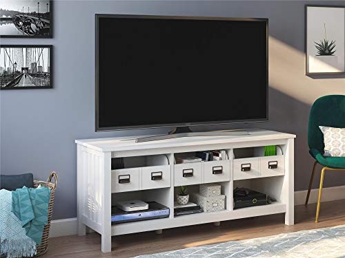 Ameriwood Home Adams TV Stand for TVs up to 64", Ivory Oak