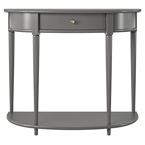 Ameriwood Home Aurora Half-Moon Console Table,Grey