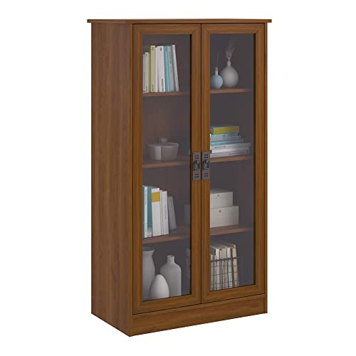 Ameriwood Home Quinton Point Bookcase with Glass Doors