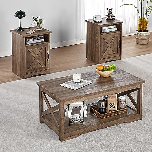 AMERLIFE 3-Piece Farmhouse Table Set