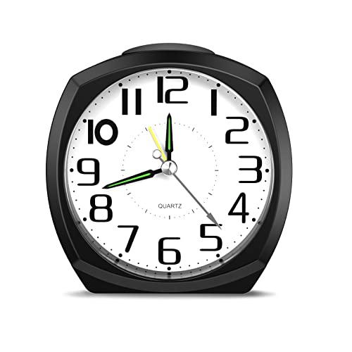 AMIR Silent Non Ticking Alarm Clock