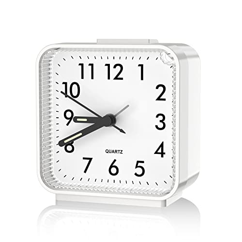 AMIR Silent Non Ticking Small Clock with Snooze & Light