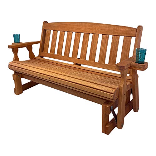 Amish Heavy Duty Porch Glider with Cupholders