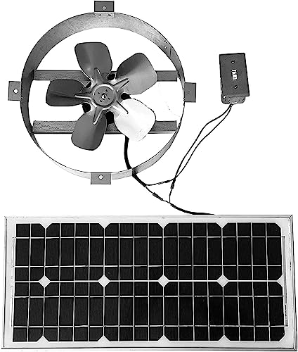 Amtrak Solar 50W Roof Vent Fan for Cooling House, Garage, RV, Boat