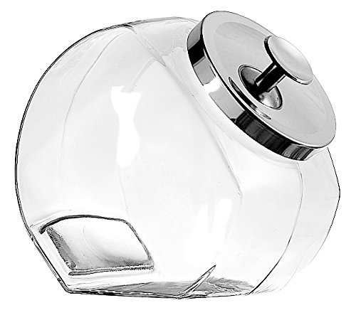 Anchor Hocking 1 Gallon Glass Penny Jar with Lid (4-piece, silver metal)