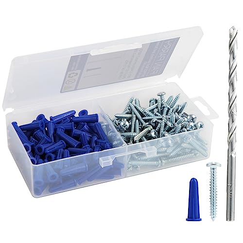 Anchors and Screws Kit for Concrete and Drywall