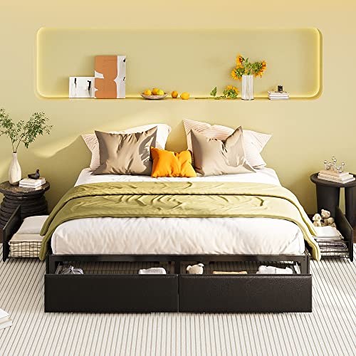 ANCTOR King Bed Frame with Storage Drawers