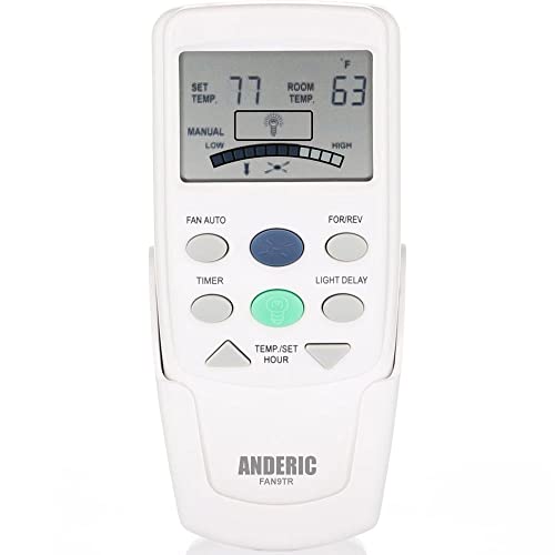 Anderic FAN-9T Remote Control for Hampton Bay Ceiling Fans