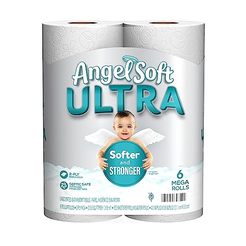 Angel Soft Ultra Toilet Paper, 6 Mega Rolls