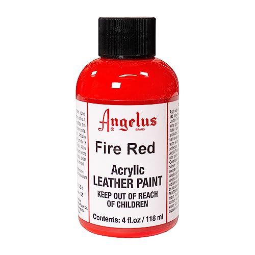 Angelus Leather Paint 4oz-Fire Red