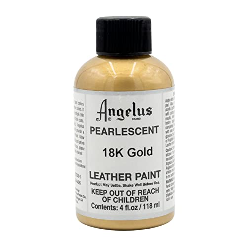 Angelus 18k Gold Pearlescent Leather Paint, 4oz - Made in USA