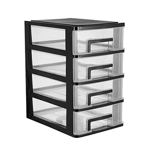 Angoily 4 Drawer Desk and Makeup Organizer for Home and Office