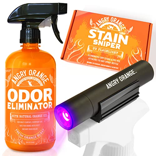 ANGRY ORANGE Pet Odor Eliminator with UV Flashlight (24 fl oz)