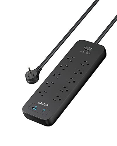 Anker Power Strip Surge Protector with 10 Outlets and 2 USB Ports
