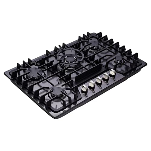 Anlyter 30 Inch Gas Cooktop - Black