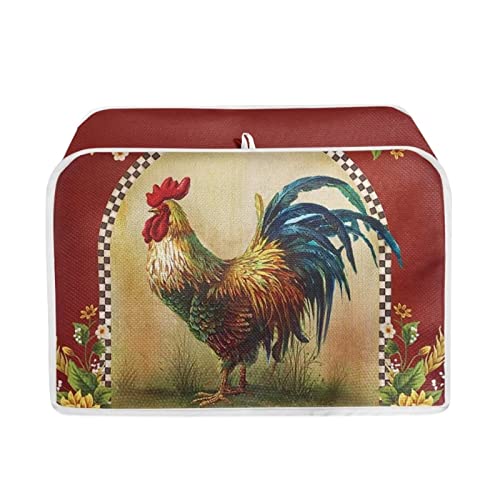 Annejudy Sunflower Rooster Toaster Cover