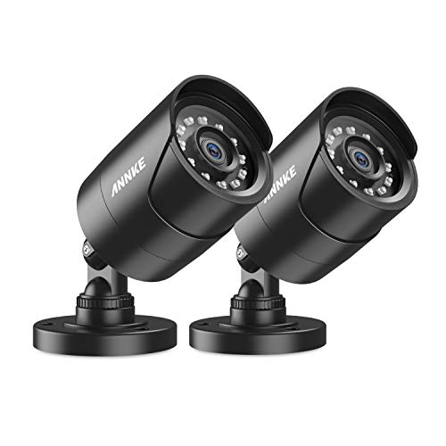ANNKE 2-Pack Indoor/Outdoor 1080P Bullet Security Camera with IP66 Weatherproof, 100ft Super Night Vision