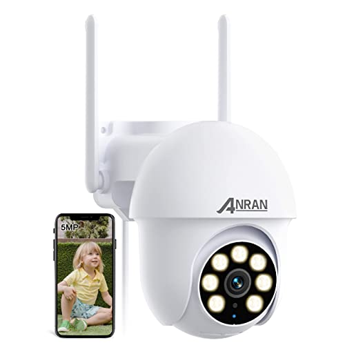 ANRAN 5MP Outdoor PTZ Camera with 360° Coverage & Color Night Vision