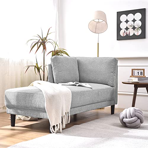 Anwick Tufted Chaise Lounge - Light Grey