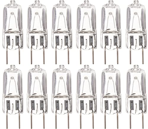 Anyray A1706Y (12)-Pack G8 Base 50W Halogen Light Bulbs