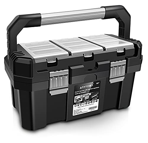 Anyyion 17-Inch Tool box with Removable Tray