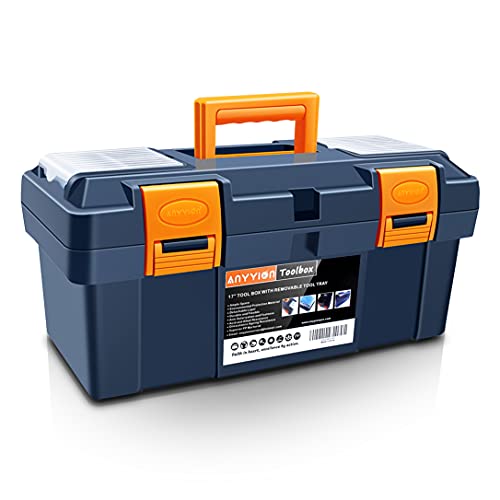 Anyyion 17-inch Tool Box with Removable Tray