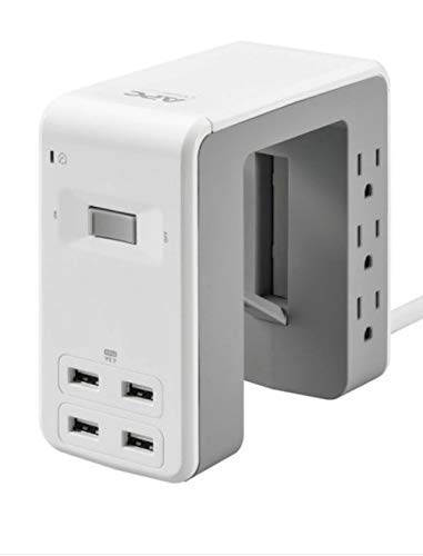 APC Multi-Use Surge Protector, Use Desk, 6 Outlet 4 Port 4.8A USB Charger