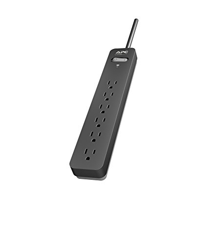 APC 6-Outlet Surge Protector with 25 Ft Extension Cord