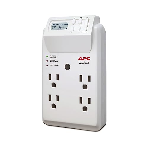 APC Multi-Plug Wall Outlet Extender with Surge Protection and Timer