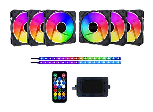 Apevia Frostblade 120mm RGB Fan Set with Remote & 2 LED Strips