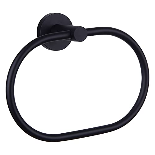 APLusee Matte Black Towel Ring