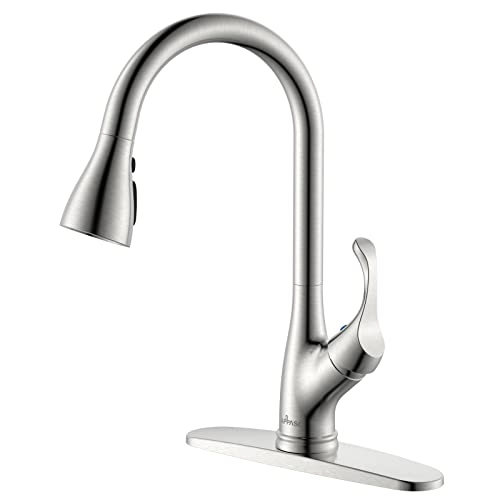 APPASO Stainless Steel Brushed Nickel Pull Down Kitchen Faucet