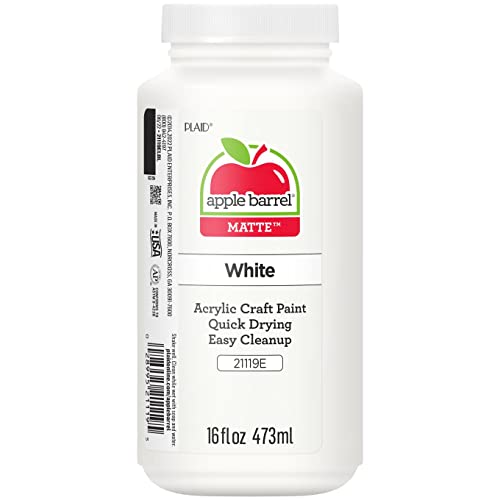 Apple Barrel Acrylic Paint in Assorted Colors (8 Ounce), 20403 White 3 -  Quarter Price