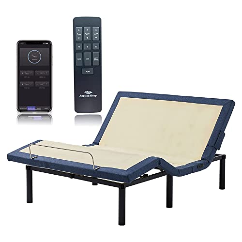 Applied Sleep Full Size Adjustable Bed Frame with APP Control and USB Ports