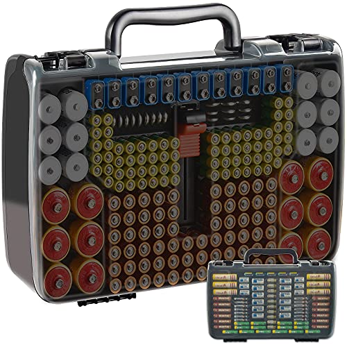 Aptbyte Battery Organizer for 269 Batteries, Double-Sided Variety Pack