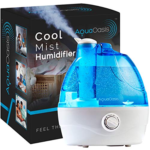 AquaOasis™ Quiet Mist Humidifier: 2.2L Water Tank, 360 Rotation, Auto-Shut Off