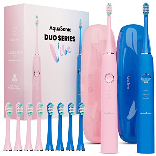 Aquasonic Vibe Duo - Dual Handle Electric Toothbrushes