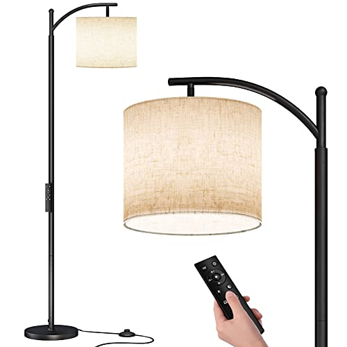 Arc Floor Lamp with Dimmable Bulb and Remote Control