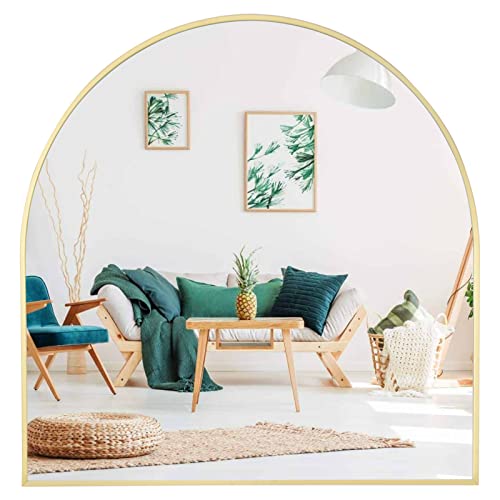 Arched Mirror with Metal Frame