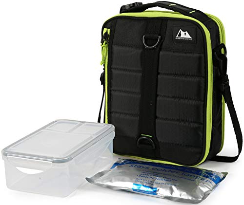 Arctic Zone Insulated Lunch Pack with Containers and Ice Pack - Black